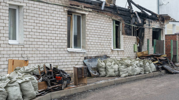 Professional Fire Damage Removal technician working in Clinton, NJ